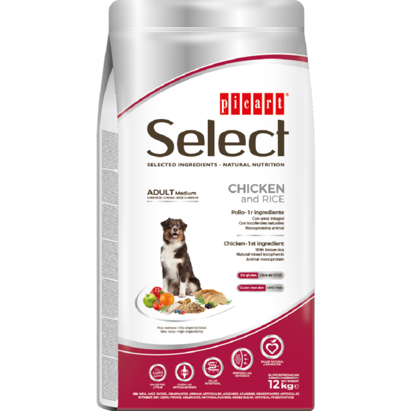 Picart Select Adulto Medium Pollo Y Arroz 500gr