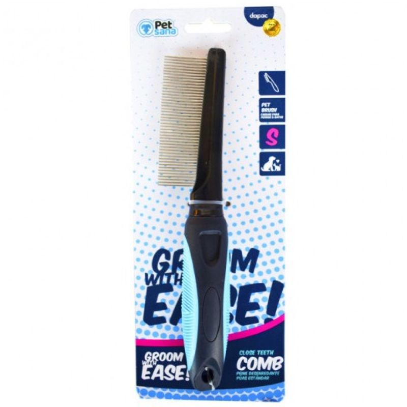 Petsana Peine desenredante púa estándar-fina perro y gato 4x21,5 cm