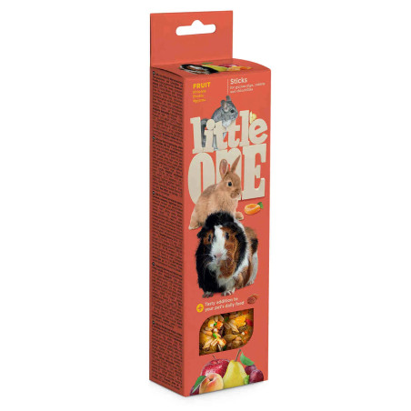 LITTLE ONE STICKS FRUTAS C.INDIAS CONEJO CHINCHILLA 2X120GR