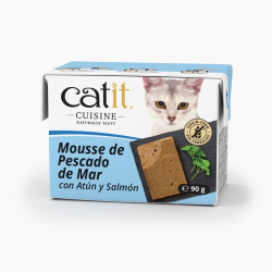 Mousse para gatos Catit Cuisine Pescado con Atún y Salmón 90gr