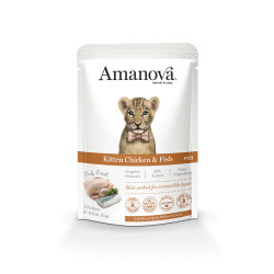 Amanova Cat Húmedo Kitten Pollo y Pescado 85gr