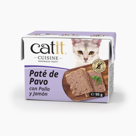 Paté para gatos Catit Cuisine Pavo con Pollo y Jamón 95gr