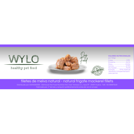 Wylo Dog Food Filetes de Melva Natural Pack 3x80gr