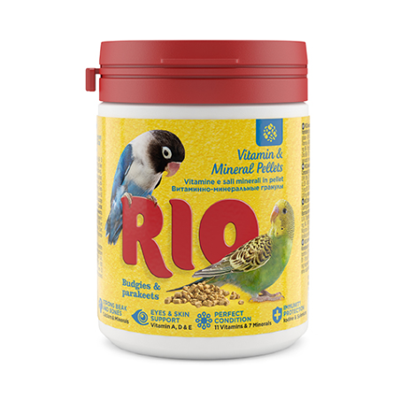 RIO Gránulos de vitaminas y minerales para periquitos, cotorras y loros mediane