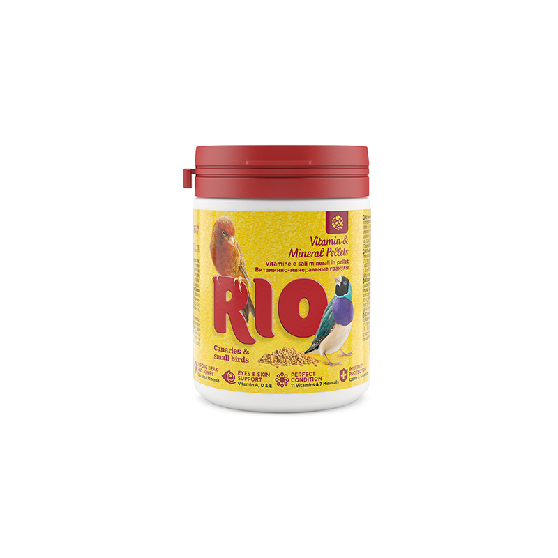 RIO Gránulos de vitaminas y minerales para canarios, pájaros exóticos y otro pequeños pájaros