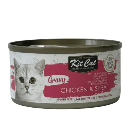 Kit Cat Gravy Pollo y Boquerón 70gr