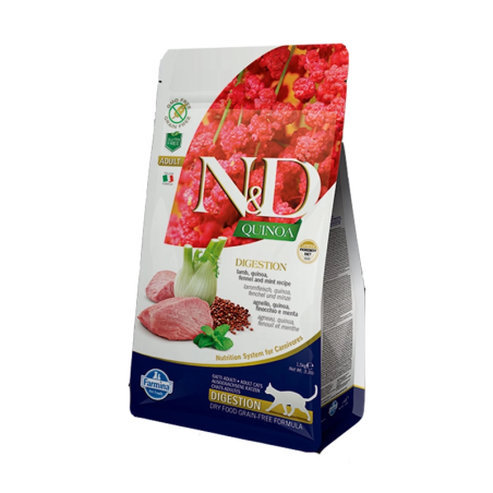 Farmina N&D Pienso Grain Free Digestion de Cordero y Quinoa para Gatos