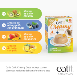 Catit Creamy Cups Mousse para Gatos 2