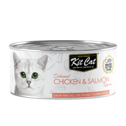 KIT CAT Gelatina Lata Toppers - Pollo y Salmon 70gr.