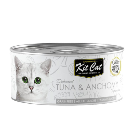 KIT CAT Gelatina Lata Toppers - Atun y Anchoas 70gr.