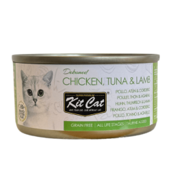KIT CAT Gelatina Lata Toppers Pollo con Atún y Cordero 70gr.