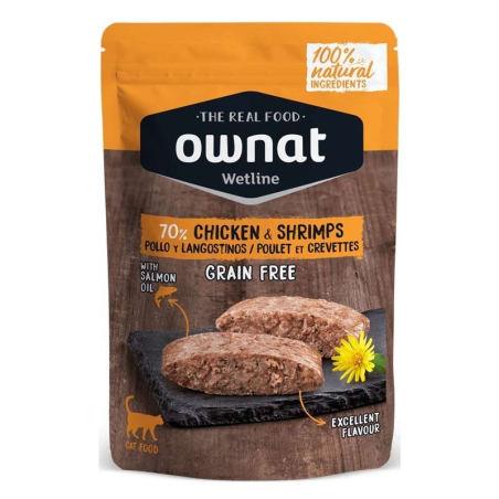 Ownat Wetline Grain Free Pollo y Langostino 85gr