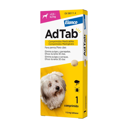 AdTab Comprimidos Masticables Antiparasitarios para perros 3comp.