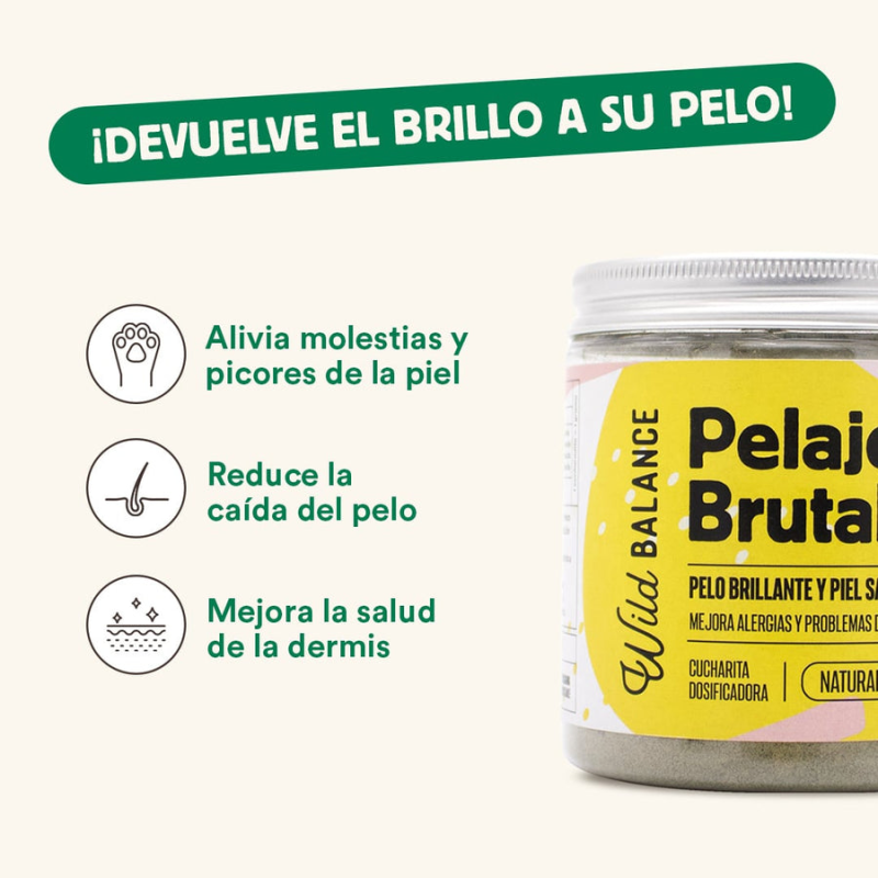 Wild BALANCE PELAJE BRUTAL Suplemento para la salud de la piel y el pelo 100gr