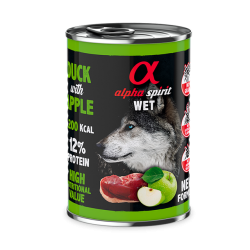 Alpha Spirit Lata de Pato con Manzana para Perros 400gr
