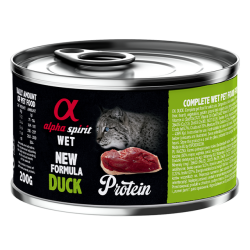 Alpha Spirit Lata de Pato Para Gatos Esterilizados 200gr