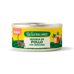 Wild Balance Lata Cazuela de Pollo con verduras para Gatos 80gr