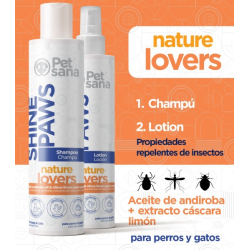 PET SANA Shine Paws Loción Repelente Insectos 300ml 2
