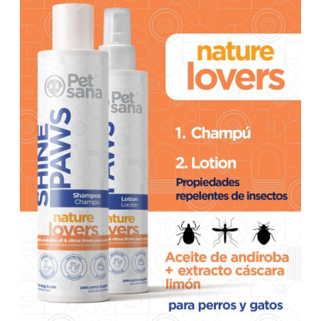 PET SANA Shine Paws Loción Repelente Insectos 300ml