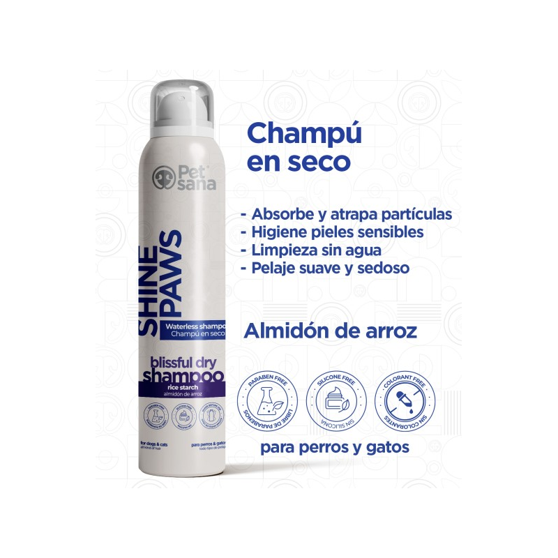 PET SANA Shine Paws Champú en Seco 300ml