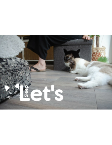 Casa Let's sleep Pet Cube Light/Dark Grey 44x43cm