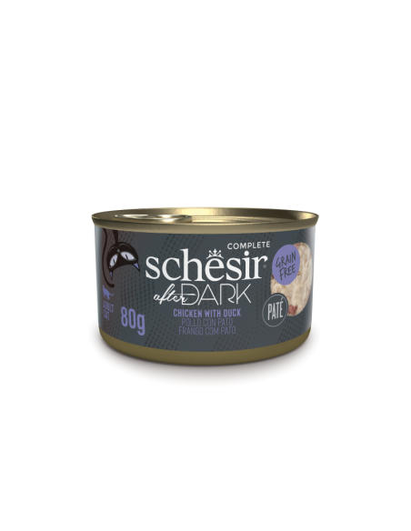 Schesir CAT AFTER DARK Lata Pollo y Pato en Paté 80gr