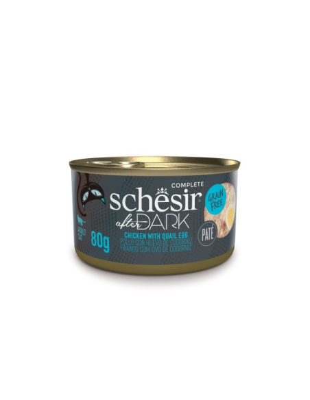 Schesir CAT AFTER DARK Lata Pollo y Huevo de Codorniz en Paté 80gr