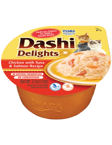 Churu dashi delight pollo con atún y salmón 70g