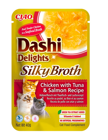 Churu dashi silky broth pollo atún salmón 40gr