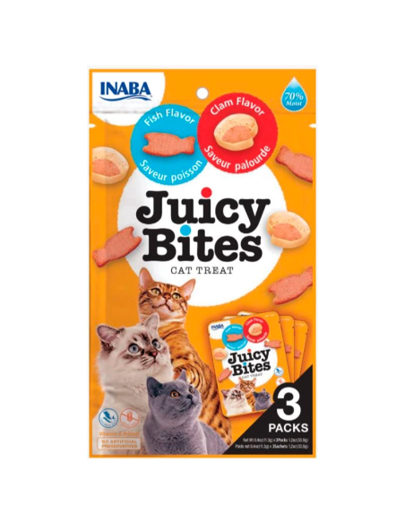 Churu Juicy Bites Snack Pescado con Almejas para Gatos