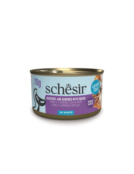 Schesir CAT Lata Caballa y Sardinas con Calamar en Salsa 70gr