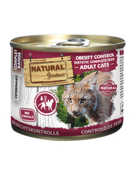 Natural Greatness Diet Vet Lata Control de Peso Para Gatos 200gr