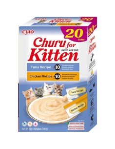 Churu Snack Pure Kitten Variedades Pollo y Atun para Gatitos