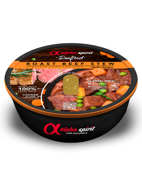 Alpha Spirit Estofado de Roast Beff para perros (280gr)