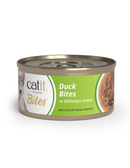 Catit Trocitos de carne de Pollo con Pato en salsa para gatos Cuisine Bites