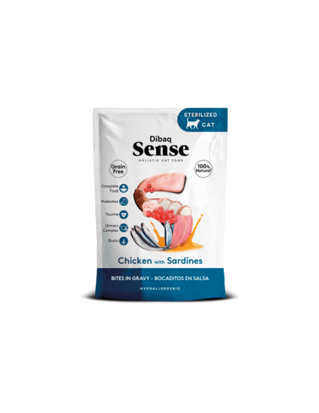 Dibaq Sense Cat Bites Pollo con Sardinas 100 Gr