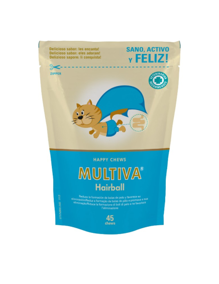 Multiva Hairball 45 Chews Para Gatos