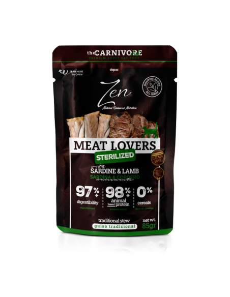Zen Cat Pouches Fish Lovers Sterilized Cordero y sardina 85 gr