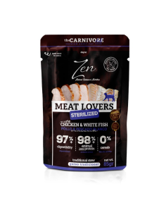 Zen Cat Pouches Fish Lovers Sterilized Pescado Blanco y Pavo 85 gr