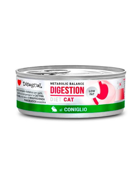 Disugual Diet Lata Digestion Low Fat de Conejo para Gatos 85gr