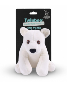 Twinbee - Peluche Oso polar 15cm con sonido