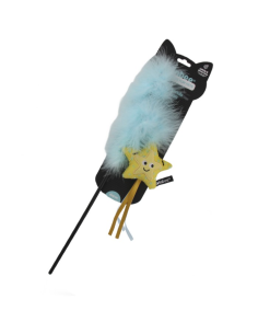 Twinbee caña con estrella de mar para gato.