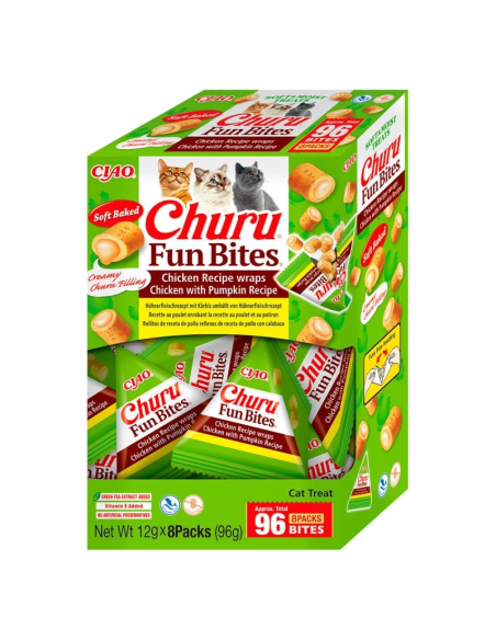 Churu Fun Bites Premios de Pollo y Calabaza para Gatos