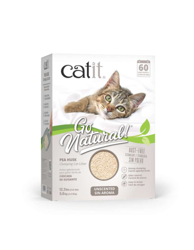 Arena para Gatos Aglomerante de Cáscara de Guisante Catit Go Natural 5,6kg