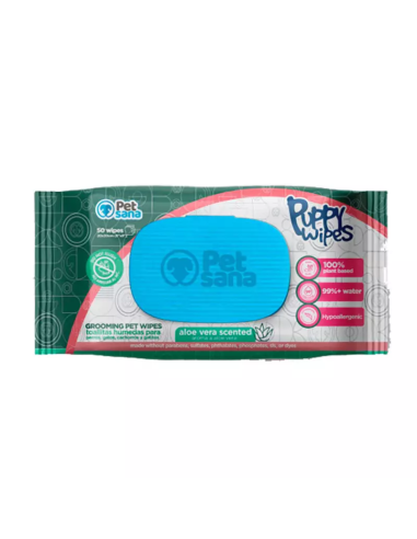 Toallitas Hipoalergénicas PetSana Aloe 50ud