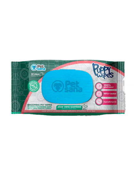 Toallitas Hipoalergénicas PetSana Aloe 50ud