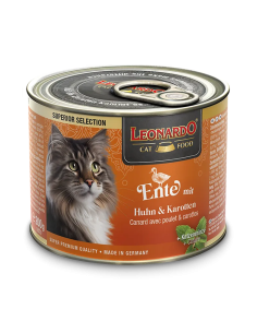 Leonardo Superior Lata Pato con Pollo y Zanahorias para Gatos 200gr
