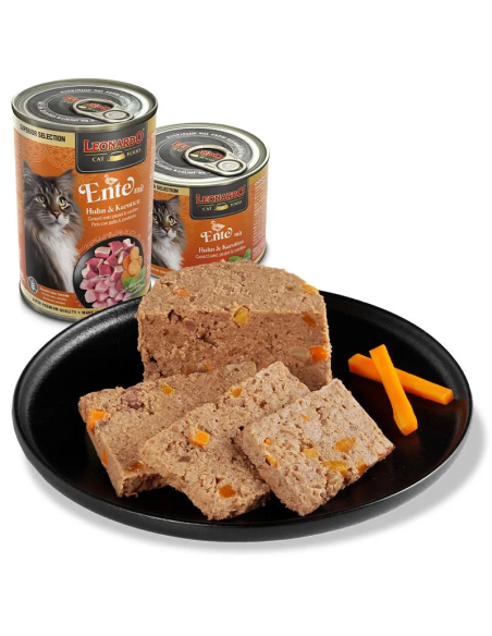 Leonardo Superior Lata Pato con Pollo y Zanahorias para Gatos 200gr