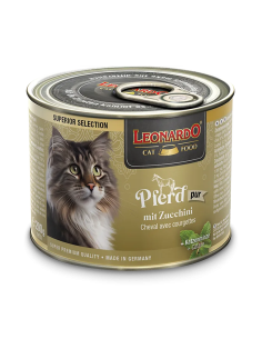 Leonardo Superior Lata Caballo con Calabazin para Gatos 200gr