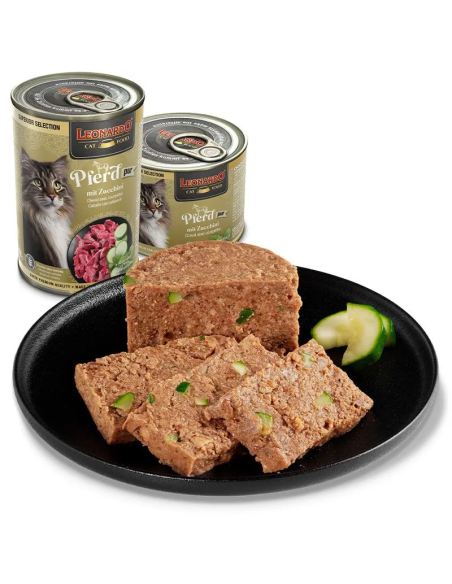 Leonardo Superior Lata Caballo con Calabazin para Gatos 200gr